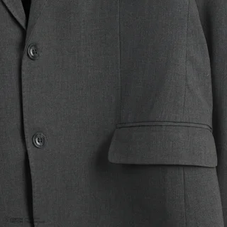 نمای جلو کت و شلوار مردانه طوسی مدل ELV1103