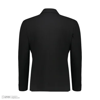 نمای پشت کت و شلوار مردانه مشکی مدل ELV501